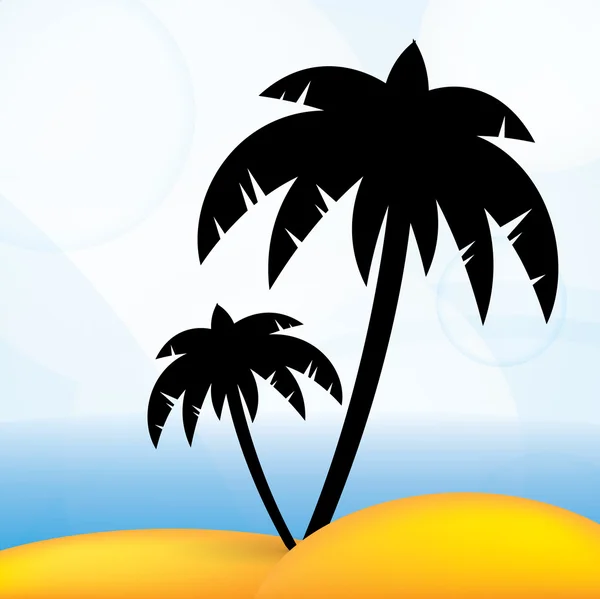 Tropical summer vector background — Stock Vector