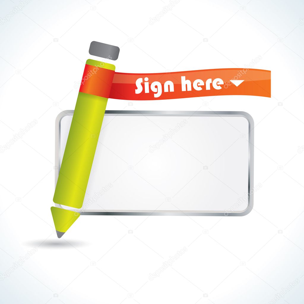 Sign here icon
