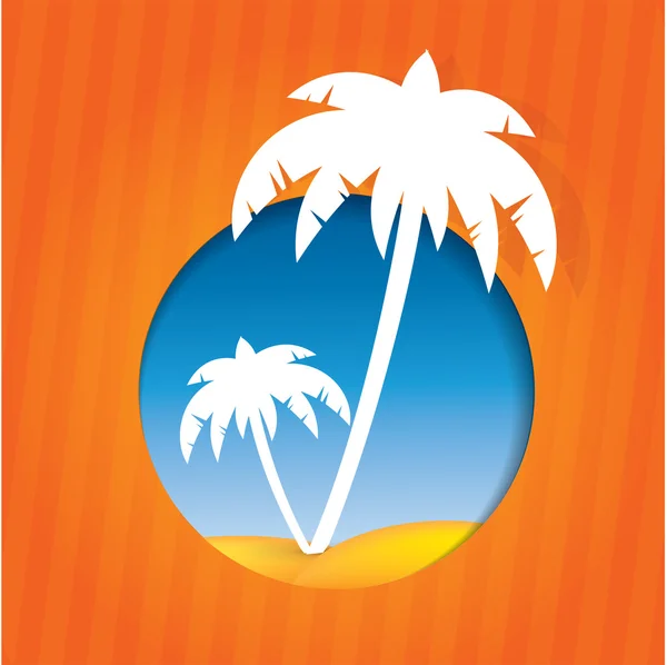 Oranžová tropická, letní vektorové pozadí — Stockový vektor
