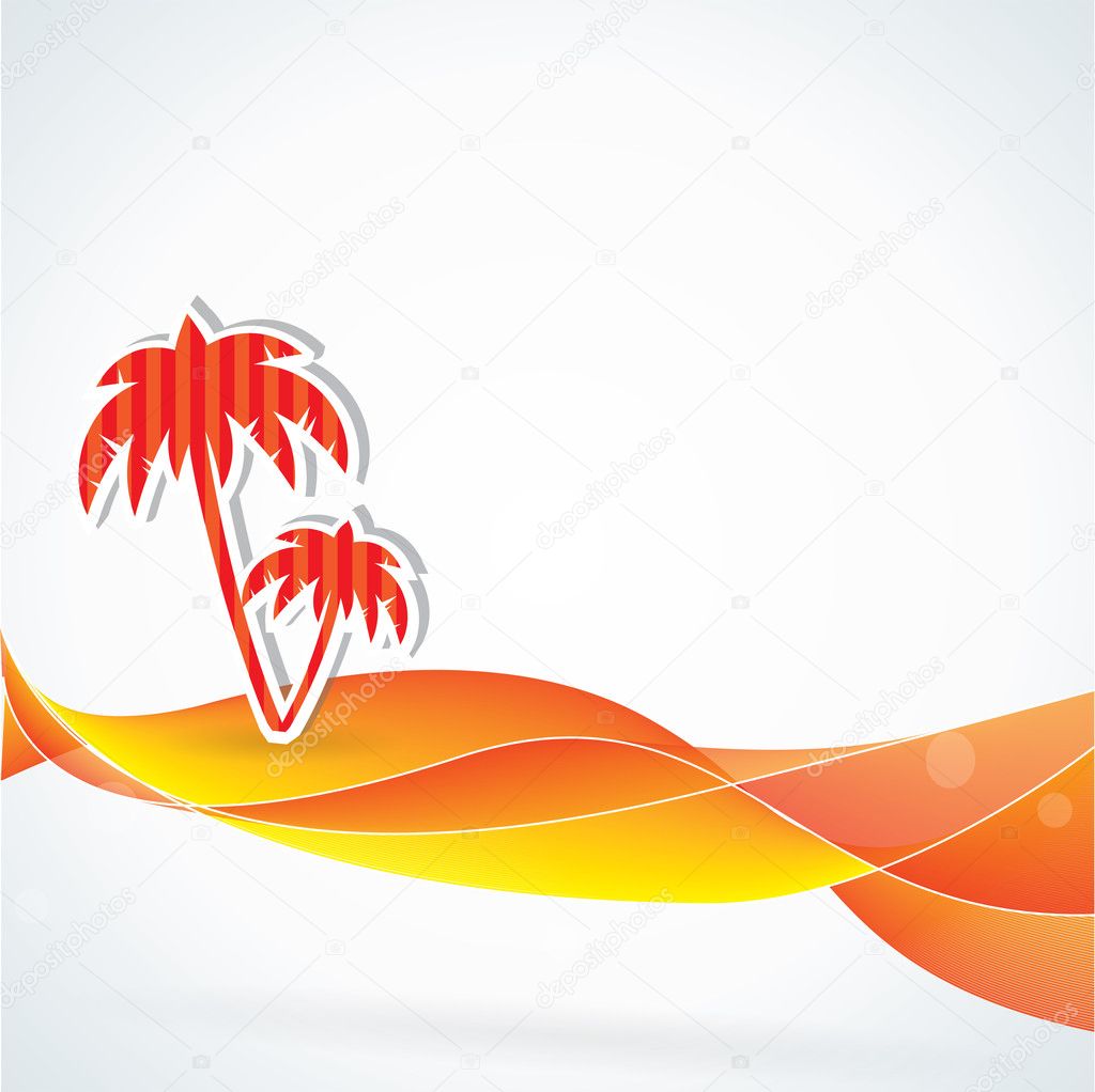 Abstract summer vector background, orange colors