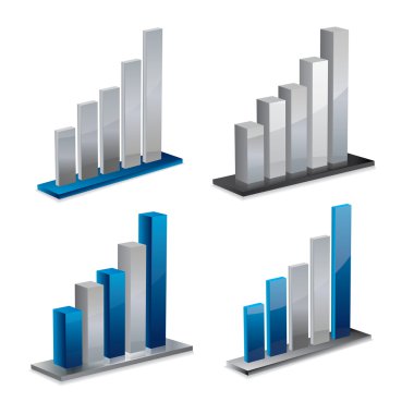 Modern 3d grafik set vektör