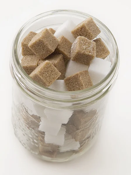 Socker i en kastrull — Stockfoto