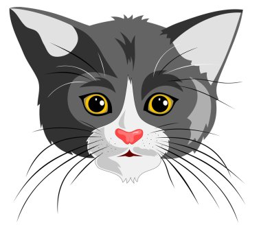 Cat head clipart