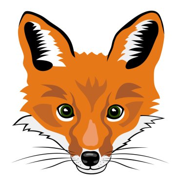 Fox head clipart