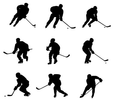 Hockey player clipart