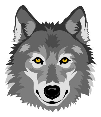 Wolf head clipart