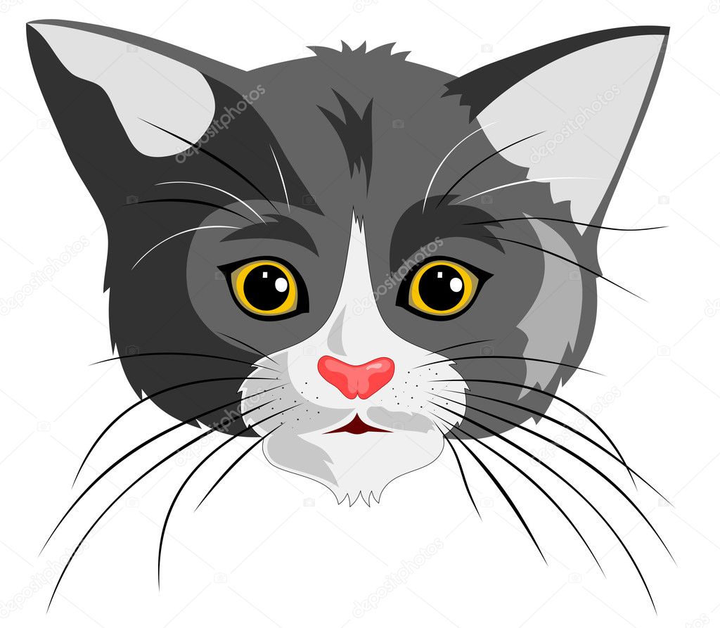 Cat Head Icon ilustração do vetor. Ilustração de mascote - 84584347