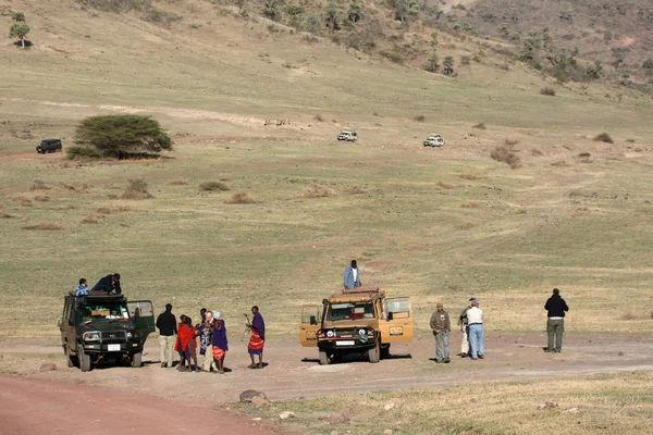 Masai Tribe Person - Кратер Нгоронгоро, Танзания, Африка — стоковое фото