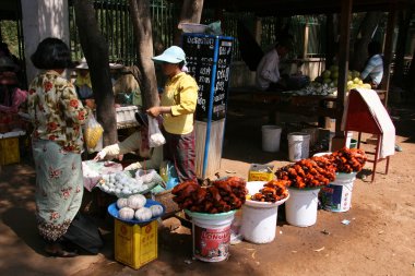 Selling Food - Phnom Penh, Cambodia clipart