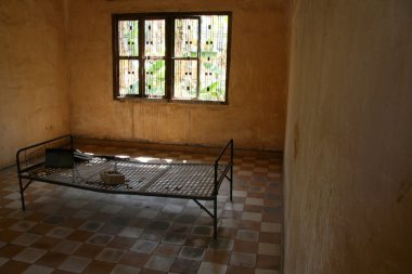 hücre - tuol sleng Müzesi (s21 hapis), phnom penh, Kamboçya