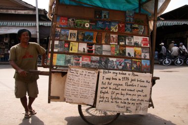 kitap satıcı - siem reap, Kamboçya