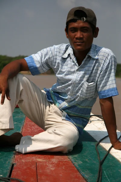 Båt - tonle sap, Kambodja — Stockfoto