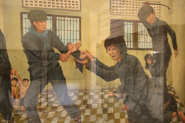 Tuol Sleng Museum (S21 Prison), Пномпень, Камбоджа — стоковое фото