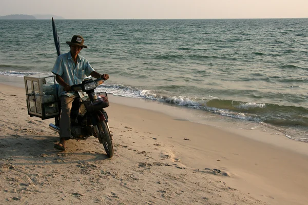 天堂海滩-西哈努克城、 柬埔寨 — 图库照片