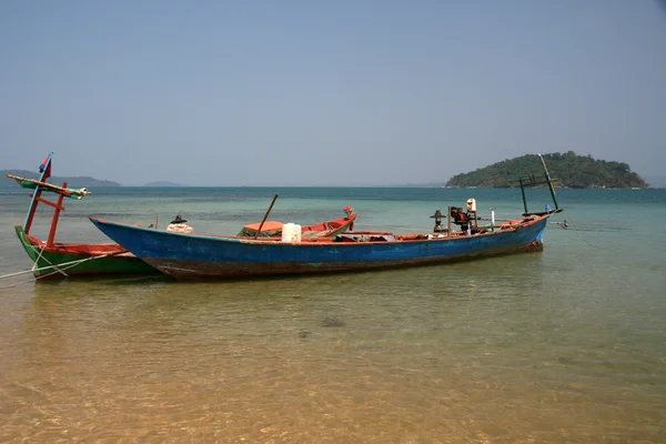 钓鱼船-西哈努克城、 柬埔寨 — 图库照片