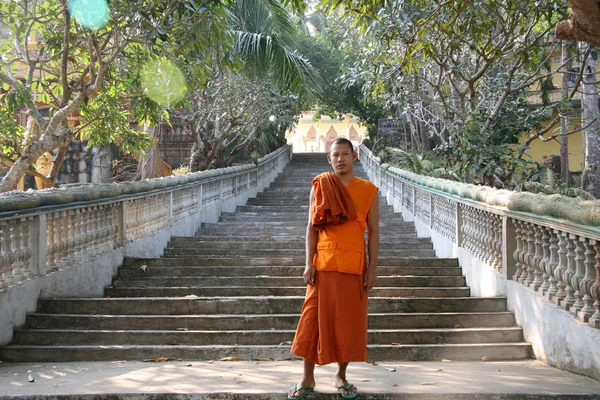Buddhistischer Mönch - sihanoukville, Kambodscha — Stockfoto
