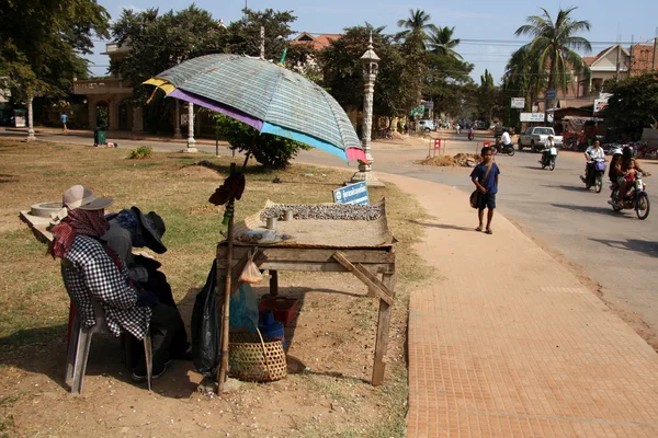 Gatuförsäljare - siem reap, Kambodja — Stockfoto