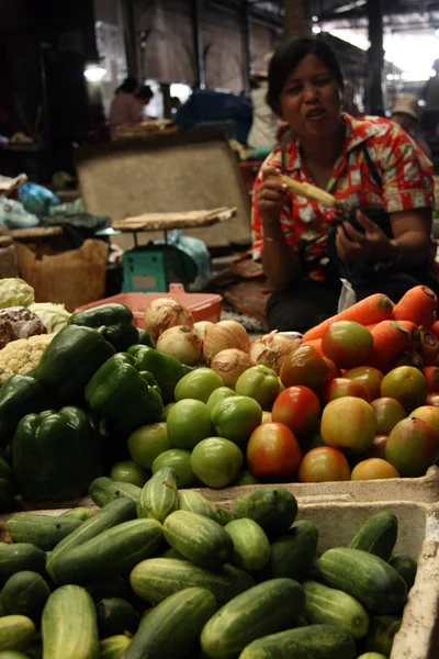 Markt - siem reap, Cambodja — Stockfoto