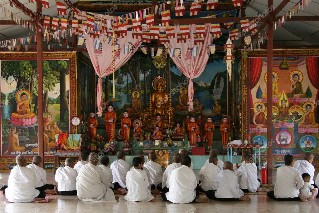Monks at Prayer - Sihanoukville, Cambodia – Stock Editorial Photo ...