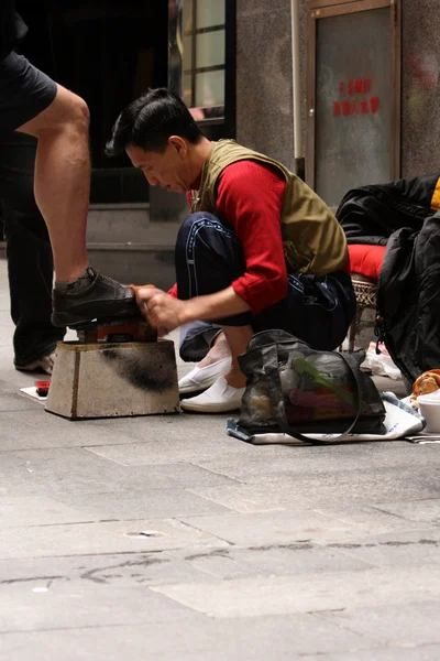 靴磨き - 香港市アジア — ストック写真