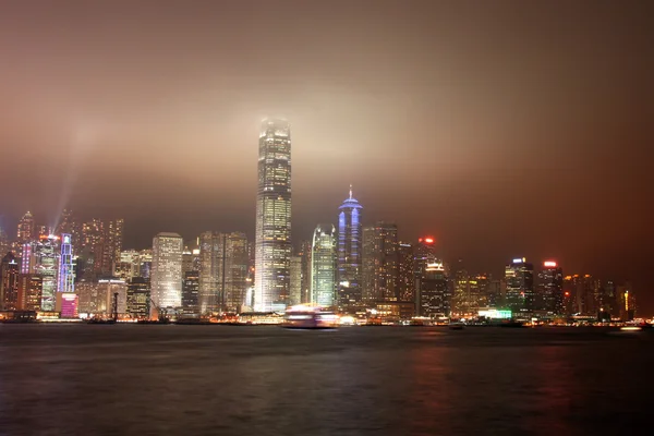 Hong kong manzarası, Senfoni ışık — Stok fotoğraf