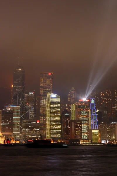 Hong kong skyline, symfonie van licht — Stockfoto