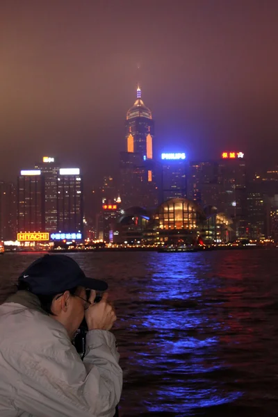Hong kong skyline fotograaf — Stockfoto