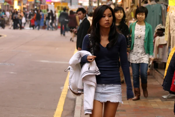 Vacker flicka - hong kong city, Asien — Stockfoto