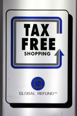 Tax Free Shopping Sign - Orchard Road, Singapore clipart