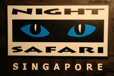 Sign - Night Safari, Singapore clipart