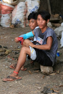 çocuklar puerto princesa, palawan, Filipinler