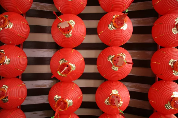 Lanternas chinesas vermelhas — Fotografia de Stock