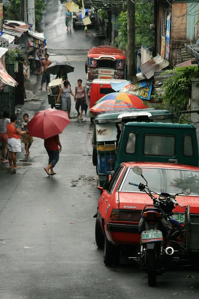 Slums in Manila, Philippinen — Stockfoto