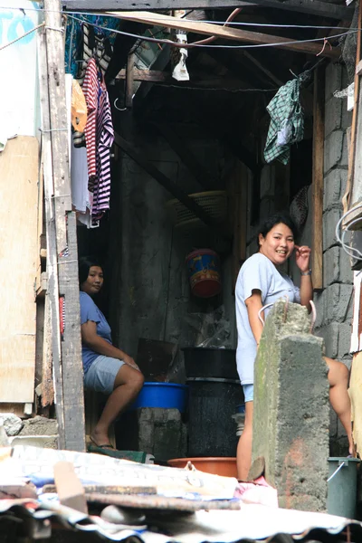 Slumsy w Manili, Filipiny — Zdjęcie stockowe