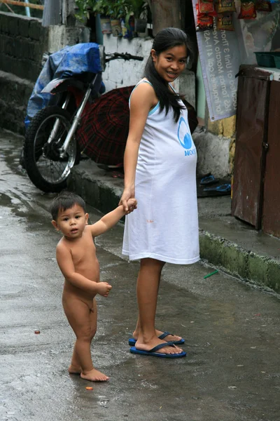 Трущобах Маніла, Філіппіни — стокове фото