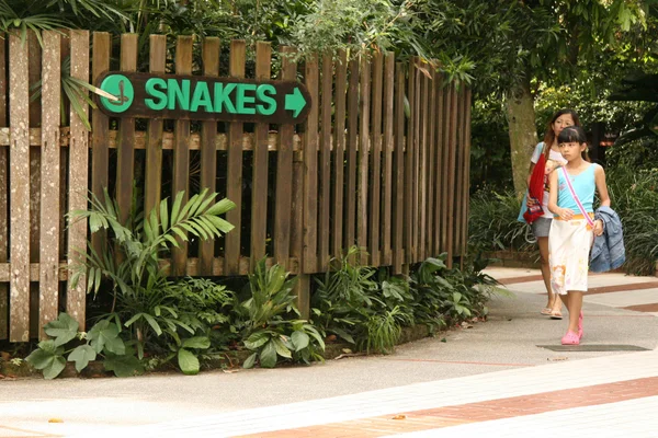 Snake Sign- Сингапурский зоопарк, Сингапур — стоковое фото