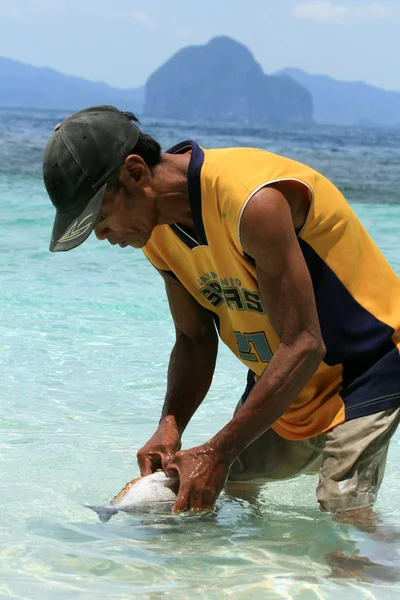Pescador local - El Nido, Filipinas — Fotografia de Stock