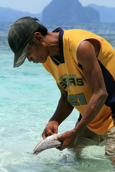 Lokale visser - el nido, Filipijnen — Stockfoto