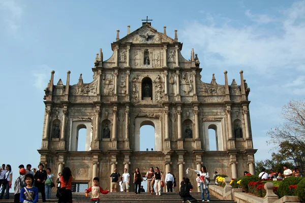 Rovine della Cattedrale di San Paolo, Macao — Foto Stock