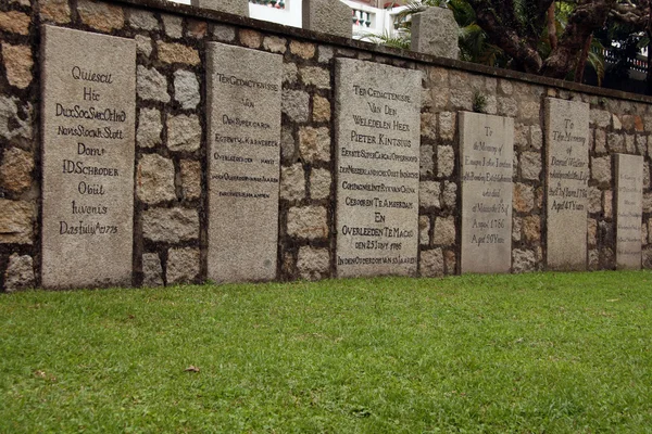 Grave Stone - Capilla protestante y cementerio, Macao — Foto de Stock