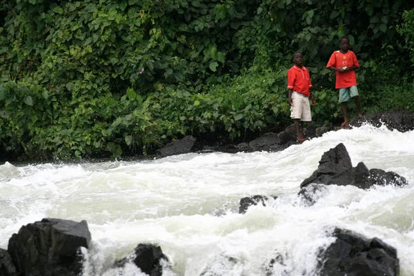 Річка Ніл - Bujagali водоспад, річка в Уганді — стокове фото