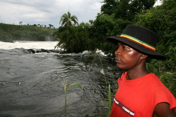 Nilen - bujagali faller, flod i uganda — Stockfoto