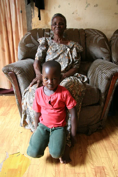 stock image African Girl and Grandma - Uganda, Africa