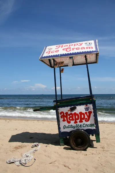 Venditore di gelato Marina Beach, Chennai, India — Foto Stock