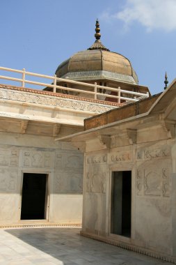 şiş mahal (cam Sarayı), agra fort, agra, Hindistan