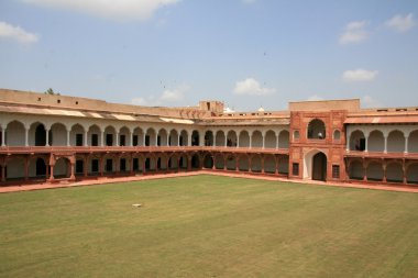 şiş mahal (cam Sarayı), agra fort, agra, Hindistan