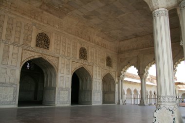 şiş mahal (cam Sarayı), agra fort, agra, Hindistan