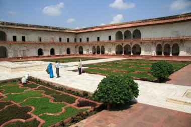 şiş mahal (cam Sarayı), agra fort, agra, Hindistan