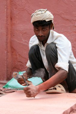 Labourers - Agra Fort, Agra, India clipart