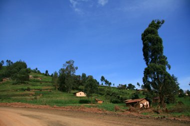 kisoro - uganda, Afrika üzerinden yol leading sarma